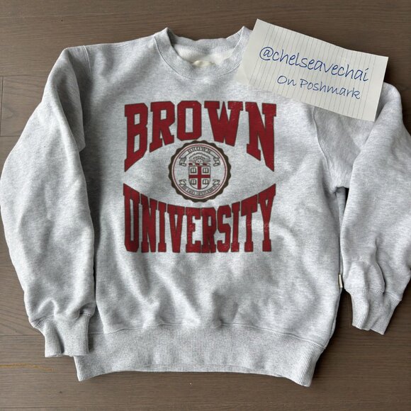 Vintage 90s Brown University Sweatshirt, BU Brown University College Shirt tee - Picture 1 of 2